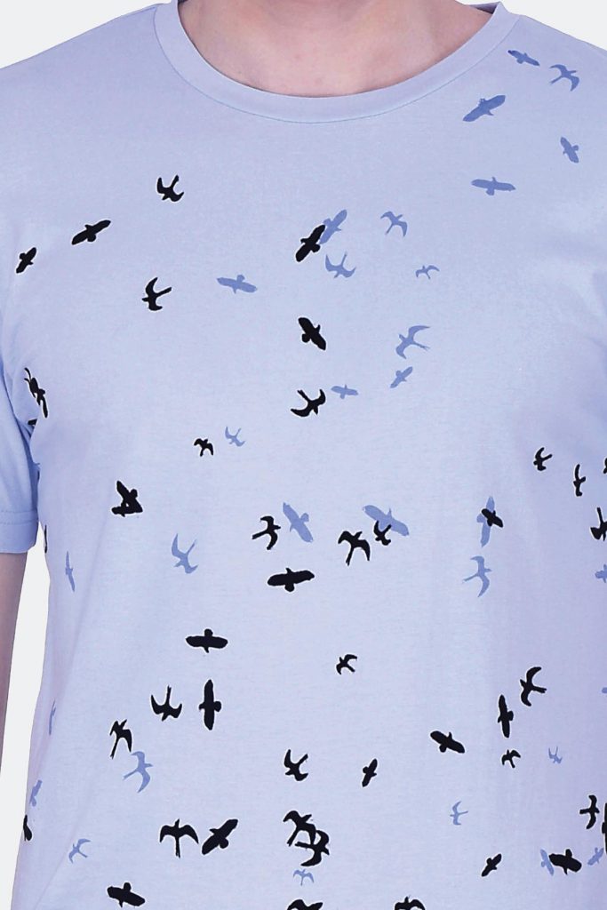 Flock Front Print T Shirt Quontico